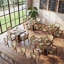 Fir Dining Table with Wood Base