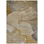 Tapis intérieur lavable abstrait beige et doré 8 pi x 10 pi brun