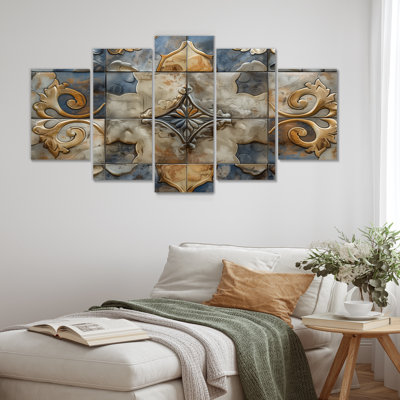 Channing - Abstract Tile Wall Art Print Set