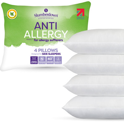Slumberdown Firm Support Anti Allergy Side Sleeper Pillow – Orthopaedic Comfort & Hypoallergenic Protection