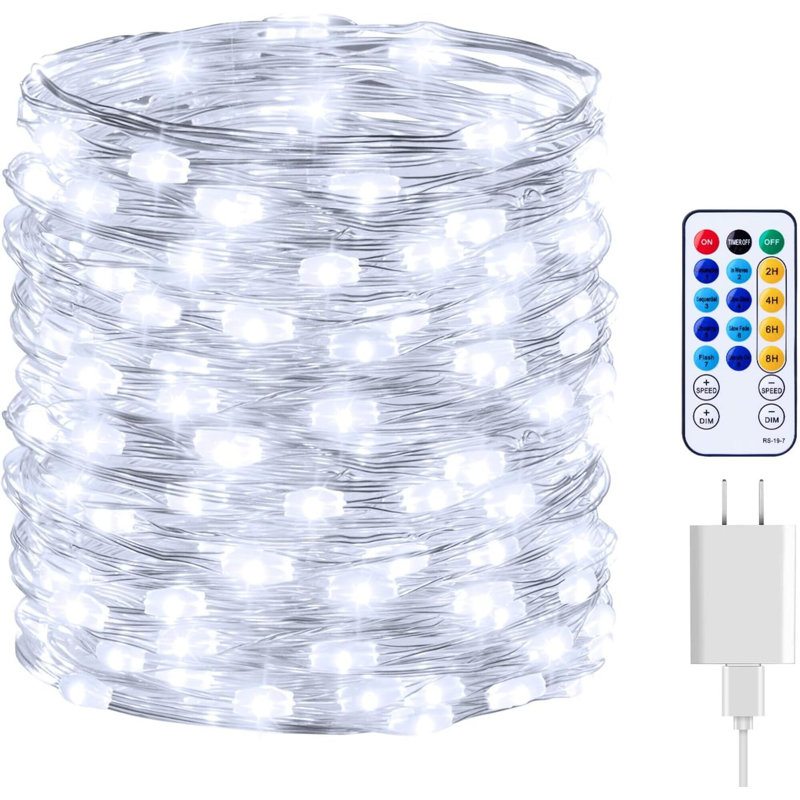 Fairy Lights With Remote, 66 Feet 200 Led Firefly String Lights Plug In For Bedroom Home Wall Ceiling Christmas Tree Wreath Craft Wedding Party Indoor Outdoor Decoration