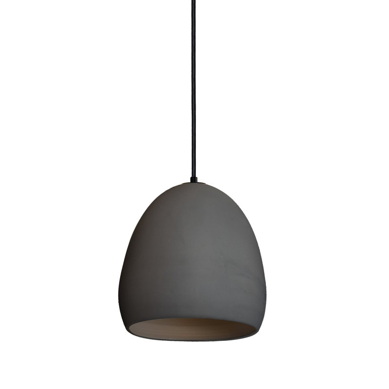 1 - Light Pendant, Black, Matte White, 100" H x 7" W x 7" D