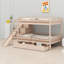 Cadre de lit superposé élégant pour enfants avec marches de rangement, glissade de jeu et rangement pratique pour les tiroirs-133286902