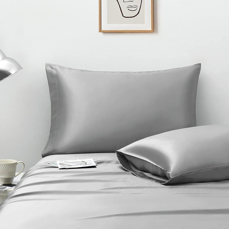 Satin Standard Sham, Silver