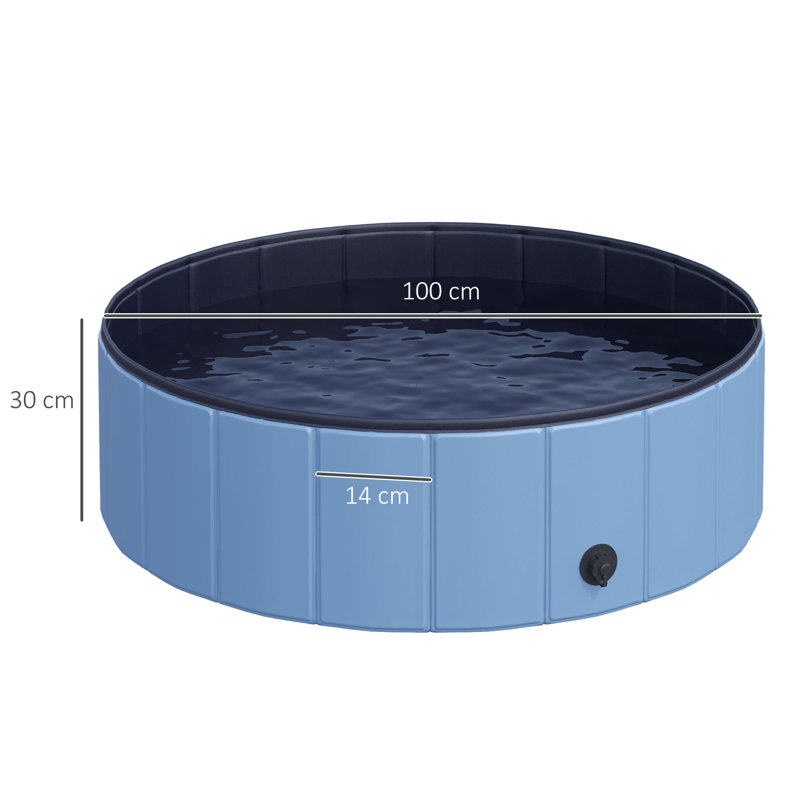 30cm H x 100cm W x 100cm D Plastic Dog Pool