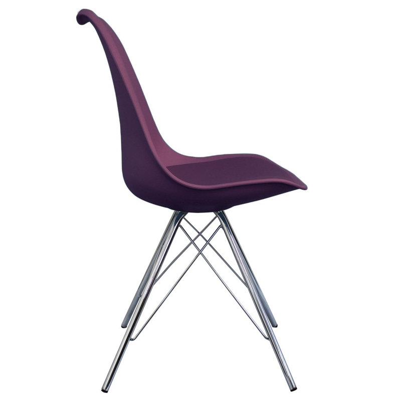Topeka 45cm H Upholstered Side Chair, Purple