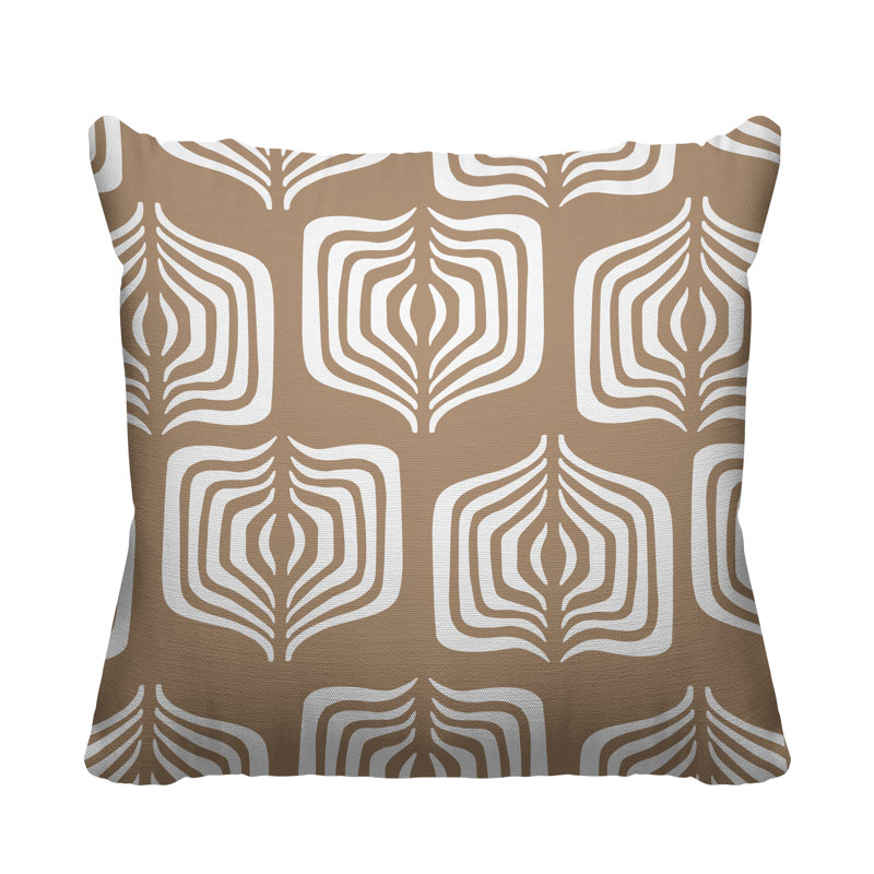 Coussin décoratif intérieur / extérieur Dudley, Beige, L 17 po x H 17 po