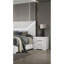 Table de chevet transitionnelle ultrabrillante blanche 1Pc