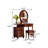 Vintage Multi-Functional Storage Solid Wood Vanity Table
