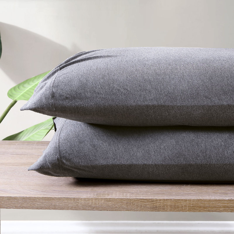 TENCEL Jersey Knit - Set of 2, Heather Charcoal, King