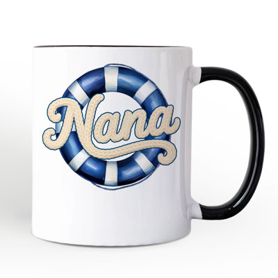 Tasse de croisières Nana, cadeau de vacances en faux fil imprimé avec nom personnalisé