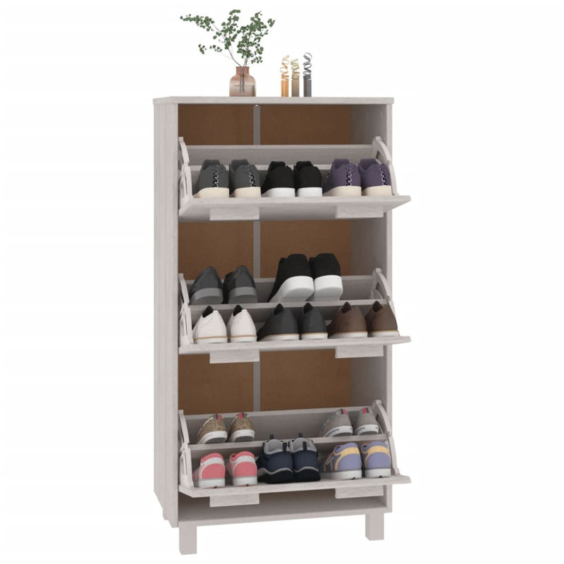 Armoire de rangement pour chaussures Hamar, Blanc