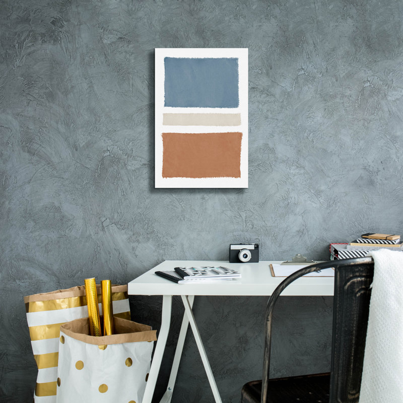  «Warm Painted Weaving 5» par Piper Rhue, art mural sur toile, 26 po x 40 po, H 18 po x l 12 po x P 0,75 po