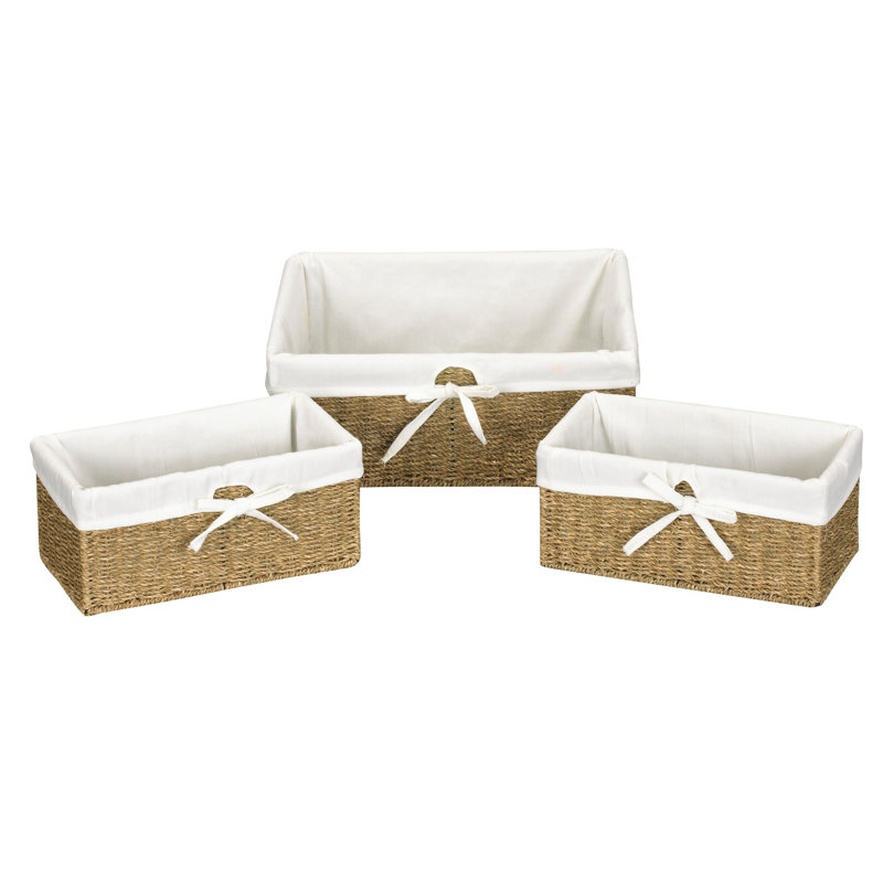 3 Piece Cimah Basket Set, Brown