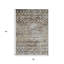 Tapis d'extérieur lavable 3 pi x 5 pi brun et beige Argyle
