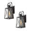 Applique murale extérieure Jeramiah 1 lumière, noir mat, pour environnements humides (paquet de 2)-2064116435-2064116436