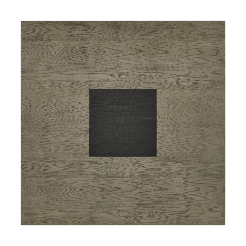 Rizzo 54" Gray and Dark Espresso Wood Square Dining Table