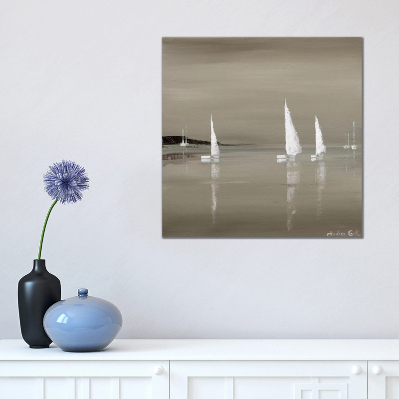 Sailing Grey II 1 Piece Wrapped Canvas Painting, 45.72 cm H x 45.72 cm W x 1.91 cm D