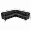 Canapé d'angle modulaire en forme de L, Chesterfield moderne de style Mid-Century avec dossier capitonné et garniture cloutée, structure renforcée robuste, résistant aux taches et aux égratignures, accueillant les animaux de compagnie, confort de soutien pour le salon-130033589
