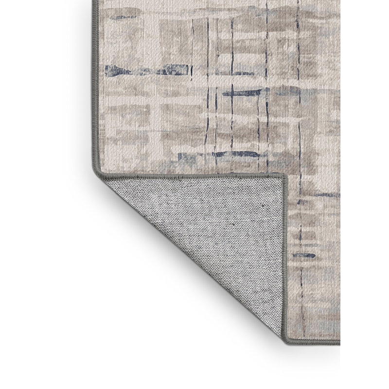 Tapis gris lavable à la machine, Rectangle 7 pi x 9 pi