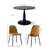 4 - Person Dining Table Sets With Round Table & 4 Upholstered Chenille Chairs-1337041739