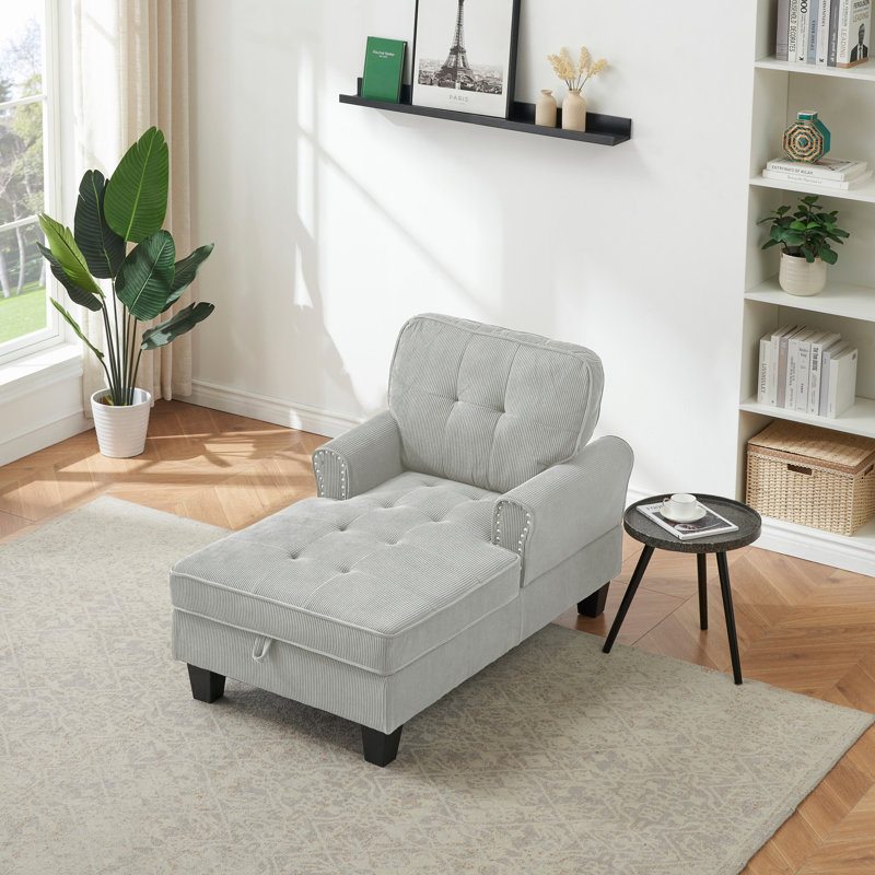 Chaise longue, méridienne rembourrée pour salon de chambre à coucher