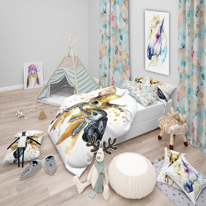 Ensemble de housse de couette moderne et contemporaine, Housse de couette très grand + 2 taies décoratives