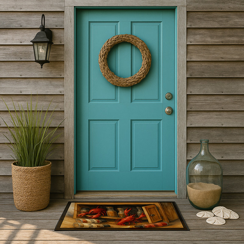 Crawfish and Spice Rack Doormat, 24" W x 36" L