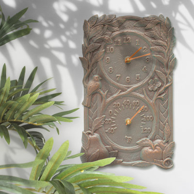 Horloge murale et thermomètre intérieur / extérieur Fruit Bird