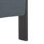 Structure de lit plateforme double avec tête de lit tapissier et support à lattes de bois, sans sommier tapissier, gris-450809980