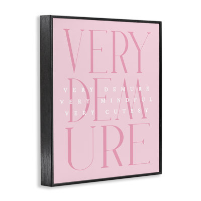 Elegant Pastel Very Demure Framed Giclee, design by Lil' Rue