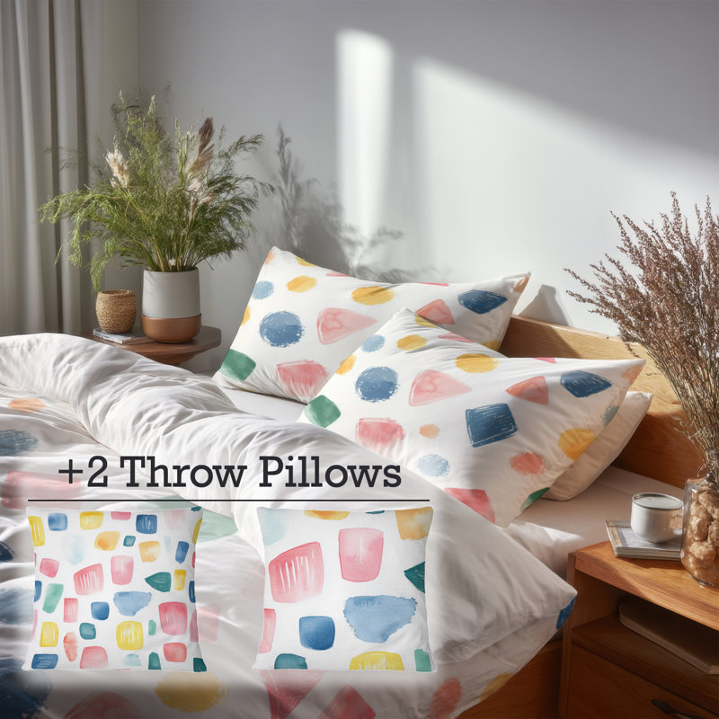 Ensemble d'édredon pour enfants 6 pièces Creative Illustration, King Comforter + 5 Additional Pieces