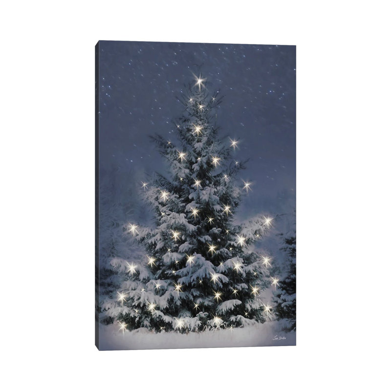 «Twinkling Lights at Christmas», reproduction d'art sur toile tendue