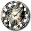 Golden Foliage II - horloge murale moderne Mid-Century-40743923