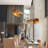 1-Light OvaL Pendant Light Silk Shade