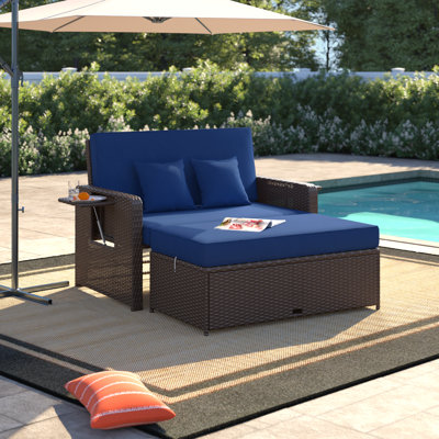 Arianit 65'' Wide Steel Loveseat with Cushions