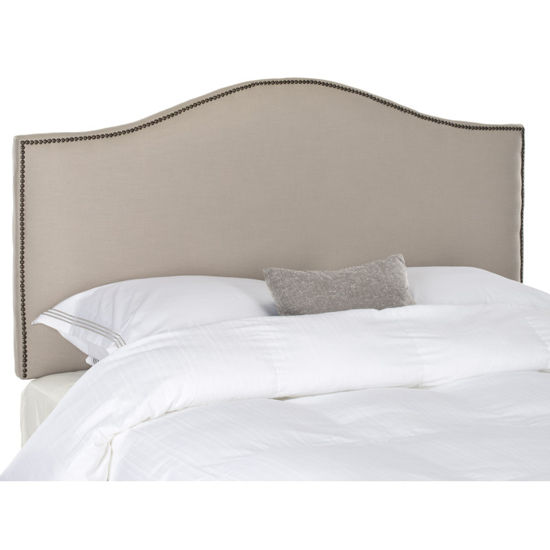 Upholstered Headboard, Taupe, Full, Linen