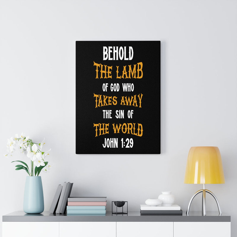 Lamb Of God - Wrapped Canvas Print, 36cm H x 28cm W