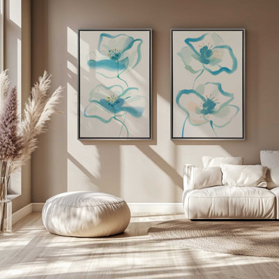 Fluttering Blues, Set of 2 Prints