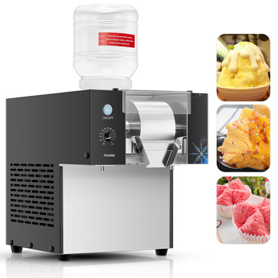 Machine à glaçons Snowflake, machine à granita électrique 176 lb/24 h, acier inoxydable de qualité alimentaire