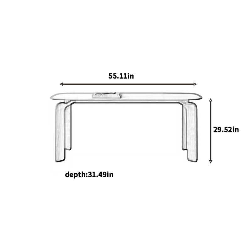 Bellcast, 29.52"H x 55.11"L x 31.49"W
