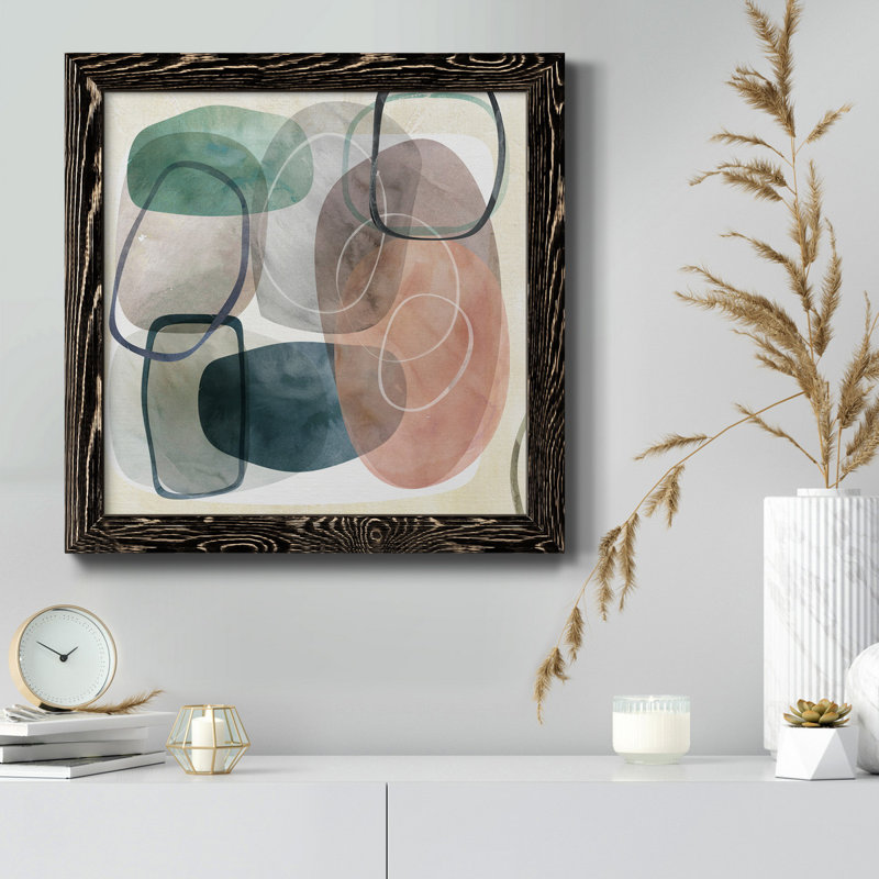 Playful Nature 1 - Peinture sur toile encadrée, H 31,5 po x l 31,5 po x P 1,5 po, Cadre noir