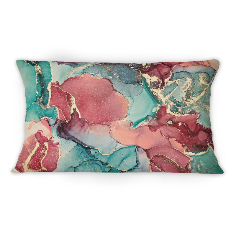 Coussin 12 "x 20" bleu et violet