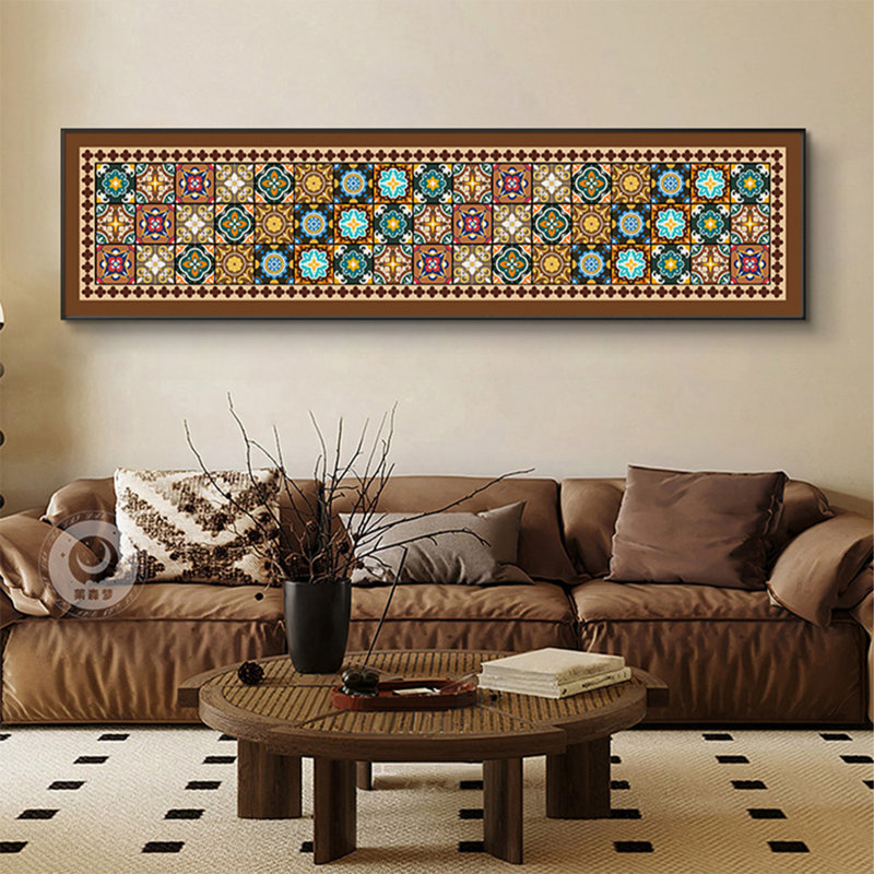 Art mural Mid-Century moderne en toile pour salon, H 78,74 po x l 19,69 po