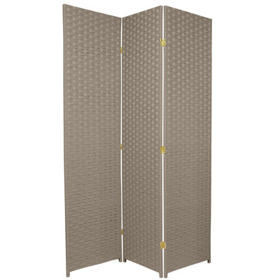 Wojcik Colorful Woven Fiber Folding Screen by World Menagerie