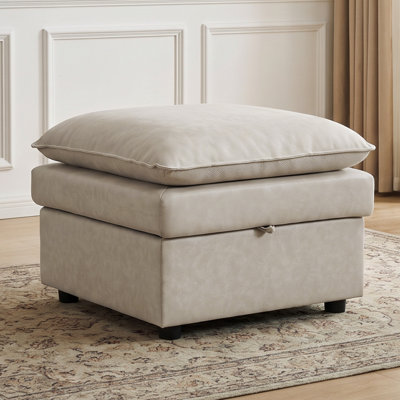 27.2" Square Storage Ottoman