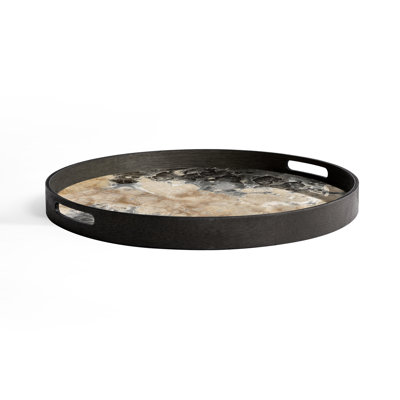 Classics Round Abstract Decorative Tray