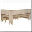 Lit de jour en bois avec tablettes de rangement et 3 tiroirs, alliant confort et rangement pratique pour les maisons modernes-504129508