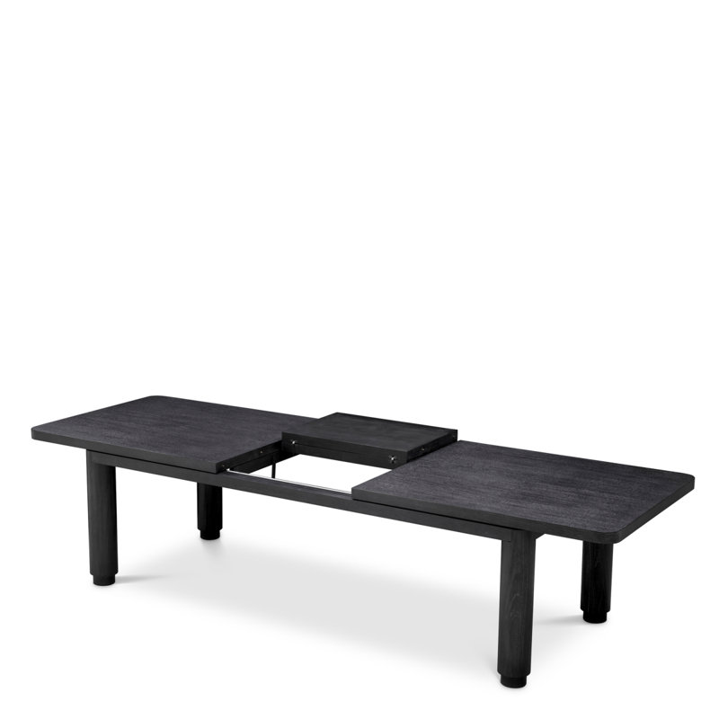 Dining Table, 31.5" H x 122.05" L x 39.37" W, Charcoal Gray Oak