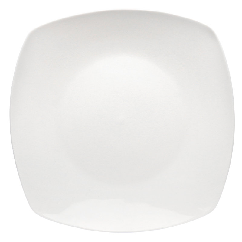 Latitude Run® 12 Piece Square Porcelain Large Dinner Plates in White